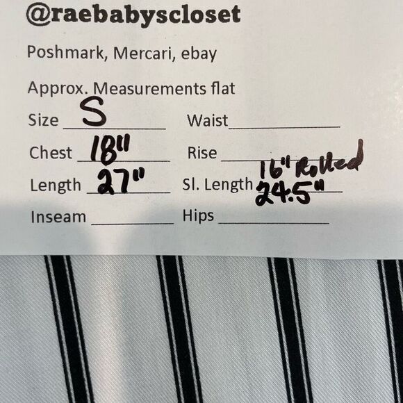 New Urban Outfitters Lumiere Black White Stripe Button Down Blouse Size S - Picture 5 of 7